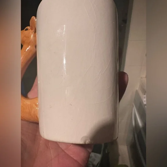 Source Unknown White Ceramic Mugs with Camel Handle - Set of 2 - Picture 4 of 5